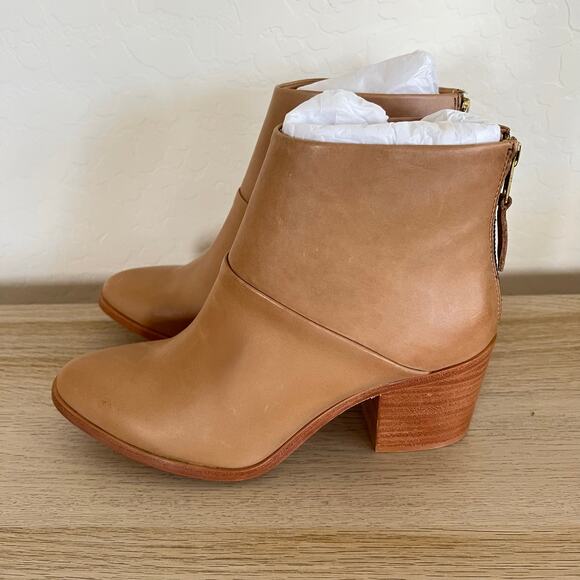 Nisolo Dari Boot Almond Leather Ankle Boots Size 8.5 New in Box - Picture 3 of 8